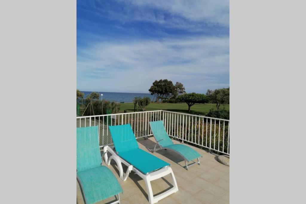 Studio 4 Personnes Bord De Mer Avec Piscine Wifi Cervione Buitenkant foto