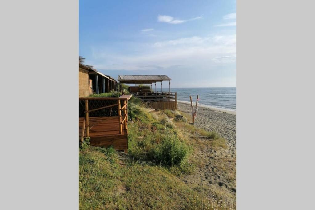 Studio 4 Personnes Bord De Mer Avec Piscine Wifi Cervione Buitenkant foto